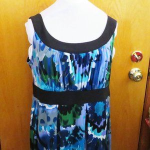 Dress Barn Dress Blue Floral 18W